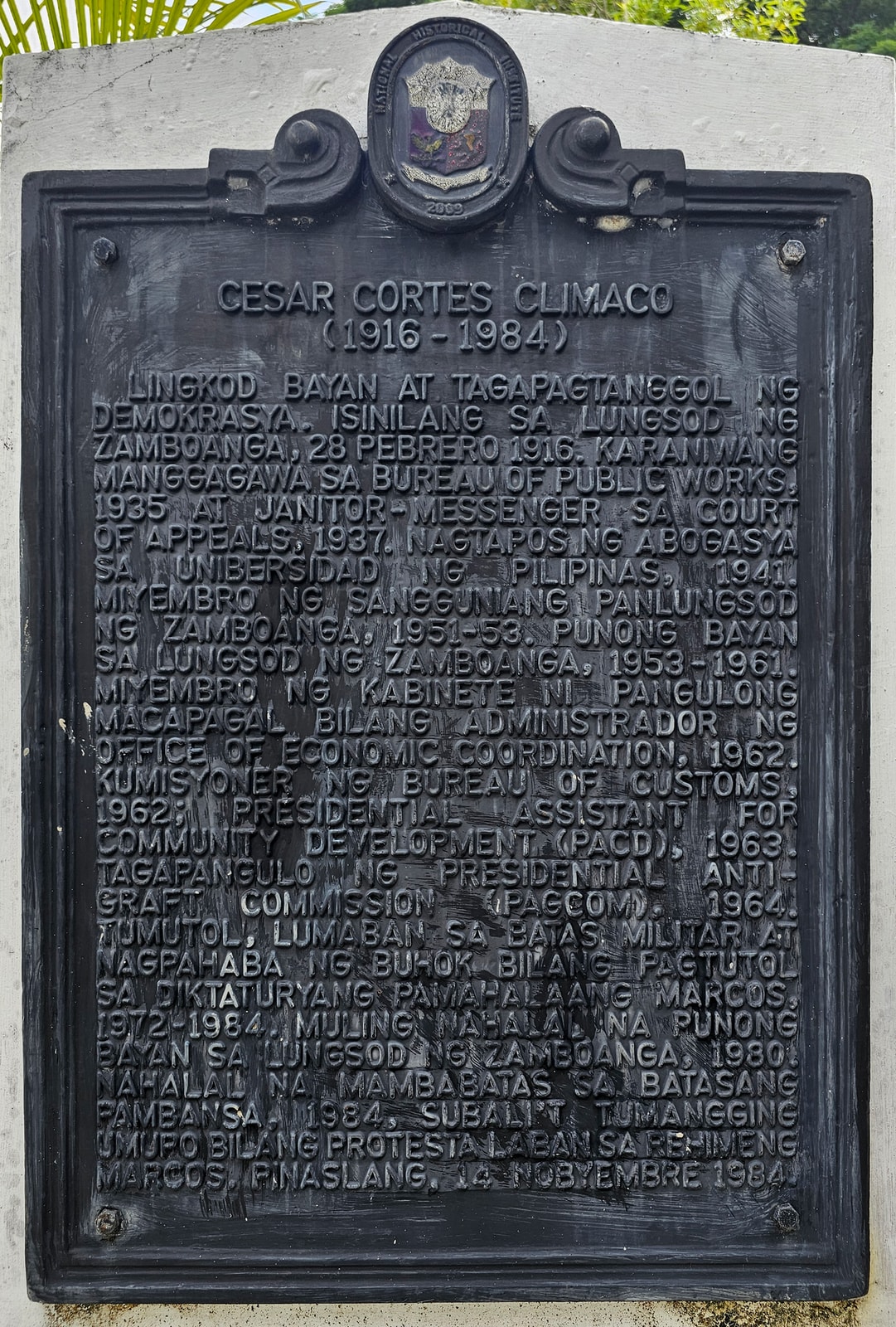 Portrait of Cesar Cortes Climaco